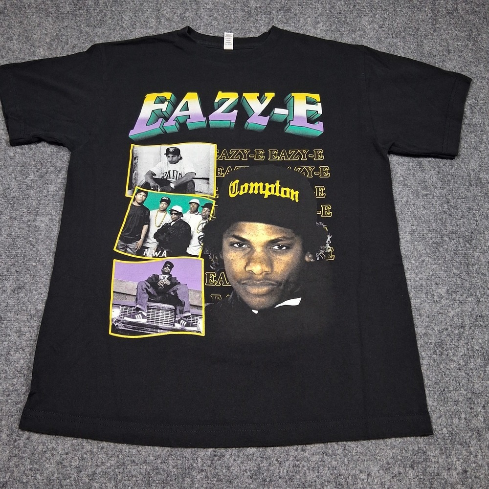 Spectra USA Eazy-E N.W.A Compton Hip Hop Graphic T-Shirt Mens Medium Black